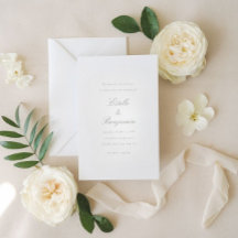 Faire invitation de mariage calligraphiée minimali