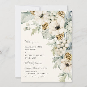 Faire invitation de mariage élégant bleu poussiére