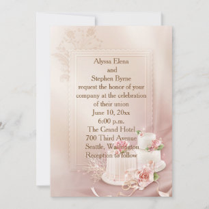 Faire invitation de mariage en or et ivoire