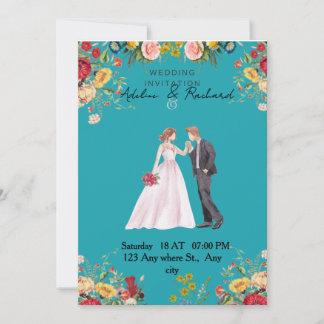 Faire invitation de mariage floral avec l'art du c