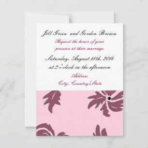 Faire invitation de mariage floral rose