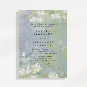 Faire invitation de mariage florale aux pastels do