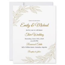 Faire invitation de mariage florale avec écriture