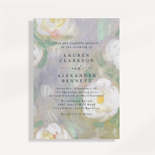 Faire invitation de mariage florale pastel romanti