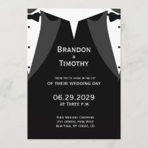 Faire invitation de mariage gay en tenue de soirée