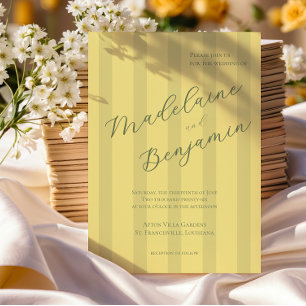 Faire invitation de mariage jaune doux