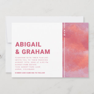 Faire invitation de mariage magenta