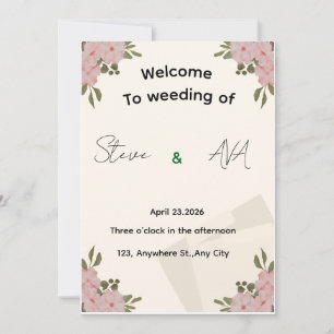 Faire invitation de mariage minimaliste de luxe