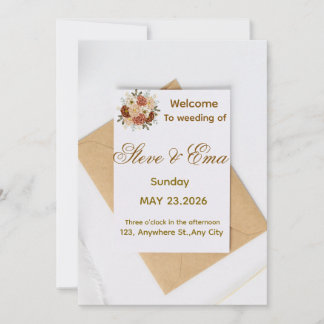 Faire invitation de mariage minimaliste | Élégant 
