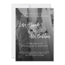 Faire invitation de mariage noir et blanc