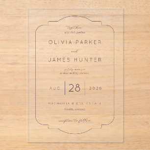 Faire Invitation de Mariage Ornée Beige