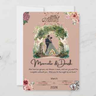 Faire invitation de mariage romantique Nuit d'amou
