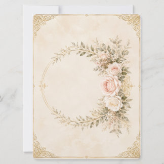 Faire invitation de mariage rose et or |