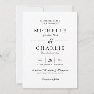 Faire invitation de mariage simple et minimaliste