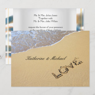 Faire invitation de mariage sur la plage