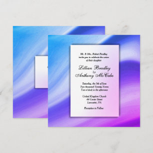 Faire invitation de mariage violet Mist