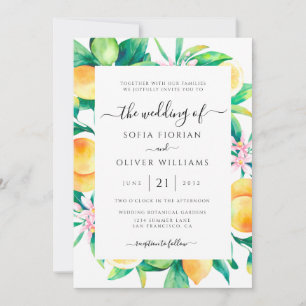 Faire invitations de mariage Citrus élégants