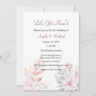 Faire la fête à Maui Invitation de mariage, enterr