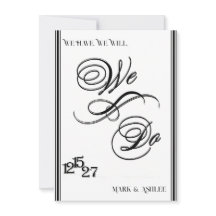 Faire Nous, Faire-Part de Mariage Noir et Blanc
