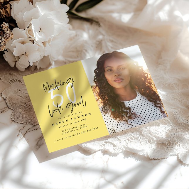 Faire paraître 50 une bonne invitation d'anniversa (Créateur téléchargé)