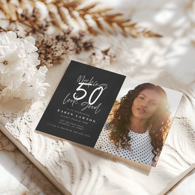Faire paraître 50 une bonne invitation d'anniversa (Créateur téléchargé)