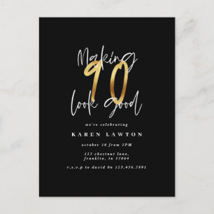 faire paraître 90 ans modernes invitation d'annive