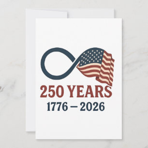 Faire-part 250 Anniversaire 1776-2026 USA Patriotique