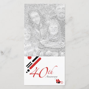 Faire-part 40e anniversaire (oiseaux mod)