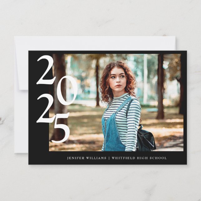 Faire-part 4 Photo modifiable (1+3) Diplôme d'études secondai (Devant)