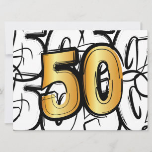 Faire-part 50 ans de jubilé, d'abraham, de sarah ou de mariag