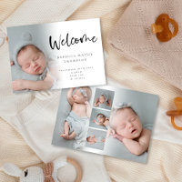 6 Photo Baby Girl Script Bienvenue naissance