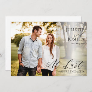 Faire-part À Dernier nous sommes engagés Fiançailles photo
