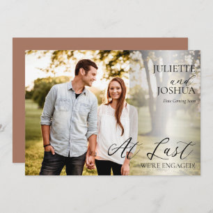 Faire-part À Dernier nous sommes engagés Photo Fiançailles An