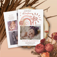 A Little Ray of Sunshine Girl Birth Announcement