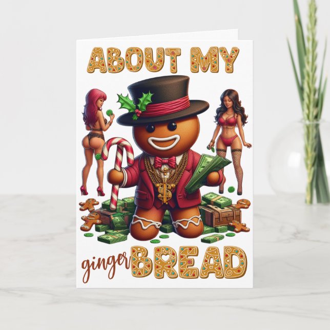 Faire-part A propos de mon pain d'épices Funny Noël urbain (Devant)