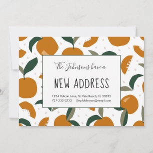 Faire-part Abondance d'Oranges Nouvelle adresse de domicile
