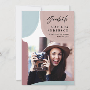 Faire-part Abstraite fête de graduation multicolore