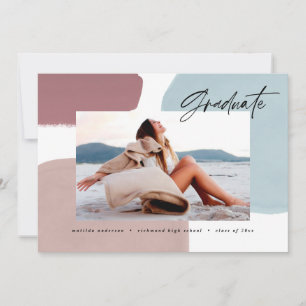 Faire-part Abstraite fête de remise des diplômes en photo pei