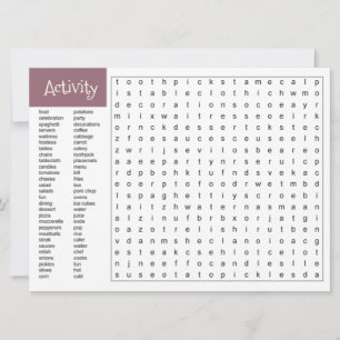 Faire-part Activité de divertissement manquante