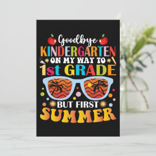 Faire-part Adieu maternelle À 1ère Année Mais Premier Été