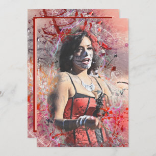 Faire-part Adorables Day of the Dead Woman At Parade Card