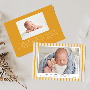 Faire-part Agritourisme Jaune & Beige Linge de maison Bandes 
