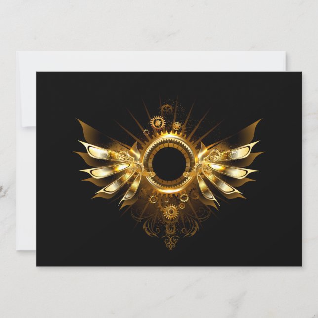 Faire-part Ailes de Steampunk (Devant)