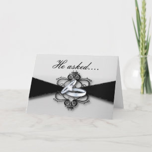 Faire-part alliances de mariage annonce de fiançailles il a d