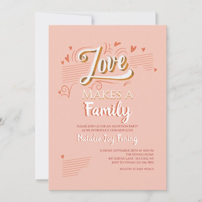 Faire-part Amour Adoption Faire-part/Partie (Devant)