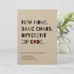 Faire-part Amusant mignon Moderne Minimaliste Déplacement