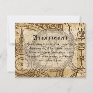 Faire-part Ancien Rose Compass