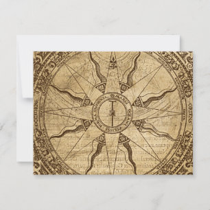 Faire-part Ancien Rose Compass