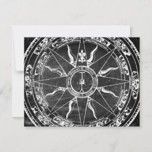 Faire-part Ancien Rose Compass