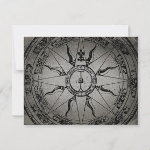 Faire-part Ancien Rose Compass